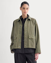 Cropped Denim Jacket | Garment-Dyed Kalamata