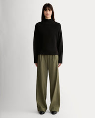 The Slouchy Funnel Neck in Everyday Cotton | Black