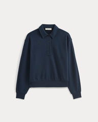 Lightweight Terry Polo Sweatshirt | Navy