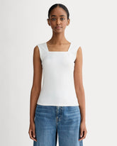 The Form Square-Neck Tank | White