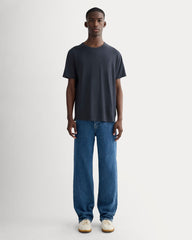 The Cotton Linen Tee | Navy