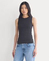 Luxe Rib Side Snap Tank | Black