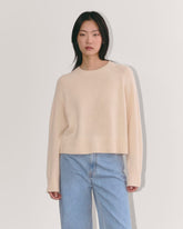 The Boxy Crew in Cashmere | Creme