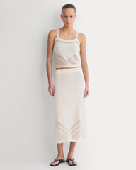 Lace-Knit Cami | Bone