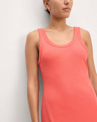 The '90s Rib Dress | Coral