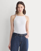 Tissue Narrow Racerback Tank | White