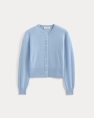 Cashmere Cropped Cardigan | Open Air Blue