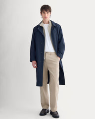 Re:Cycled Nylon Mac Coat | Deep Navy