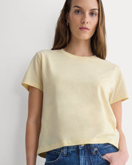 The Box-Cut Tee in Essential Cotton | Double Cream | No Pocket