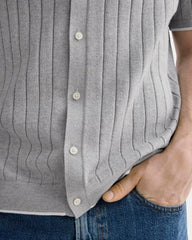 The No-Sweat Button-Down Polo | Heather Grey