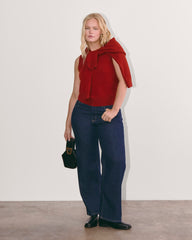 The Classic Tank in Cashmere | Berry Red