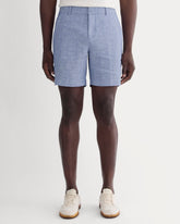 The 7" Linen Trouser Short | Chambray