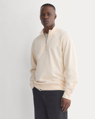 Lightweight Terry Zip Pullover | Parchment