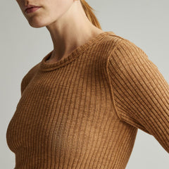The Cozy Rib Long-Sleeve Tee | Cappuccino