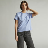 The Box-Cut Tee in Essential Cotton | Periwinkle | Pocket