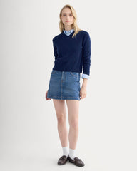 Denim Utility Mini Skirt | Dark Indigo