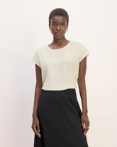 The Mini Jacquard Stripe Top | Bone