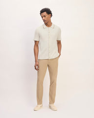 The No-Sweat Button-Down Polo | Heathered Canvas