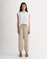 The Cargo Curve Pant in Linen | Cornstalk Chambray