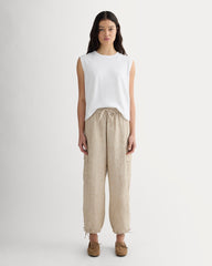 The Cargo Curve Pant in Linen | Cornstalk Chambray