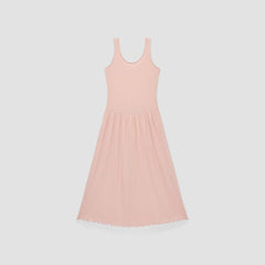 The Rib Soft Knit Scoop-Neck Dress | Petal Pink
