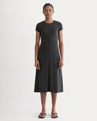 Midi Tee Dress in Butterknit | Black