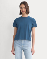 The Box-Cut Tee in Essential Cotton | Blue Wing Teal | No Pocket