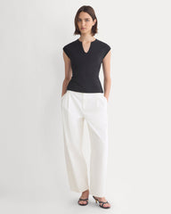 Tie-Back Tee in Organic Cotton | Black