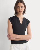 Tie-Back Tee in Organic Cotton | Black