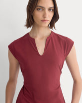Tie-Back Tee in Organic Cotton | Cabernet