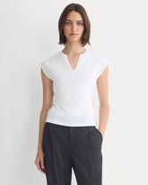 Tie-Back Tee in Organic Cotton | White
