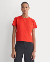 The Box-Cut Tee in Essential Cotton | Fiery Red | No Pocket