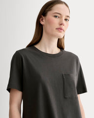The Organic Cotton Weekend Tee Dress | Washed Black