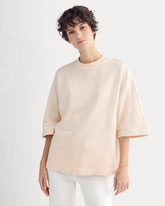 Lightweight Terry Oversized Tee | Parchment