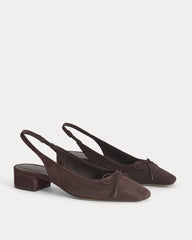 The Ballet Slingback Heel | Dark Chocolate