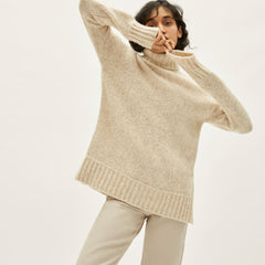 The Cloud Turtleneck | Heathered Ivory