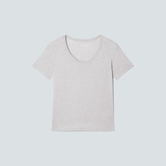 The Air Scoop-Neck Tee | Heathered Oatmeal