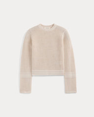 Open Knit Long-Sleeve Crew in Everyday Cotton | Canvas
