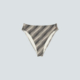 The High-Rise Cheeky Bikini Bottom | Black / Canvas