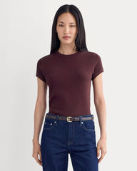 Shrunken Tee in Cozy Waffle | Heathered Port Royale