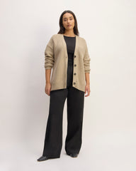 The Cotton Honeycomb Cardigan | Trench Coat Khaki