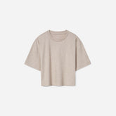 The Organic Cotton Cropped Tee | Heathered Burnt Sugar