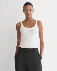 Soft Stretch U-Neck Tank | Bone