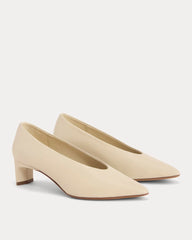 Made in Italy Almond-Toe Pump | Crema
