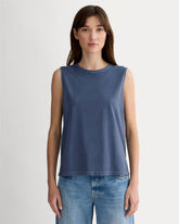 The Boyfriend Tank in Essential Cotton | Navy