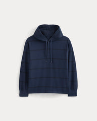 Vintage Rugby Hoodie | Dark Sapphire Stripe