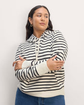 The Off-Duty Terry Hoodie | Bone / Black
