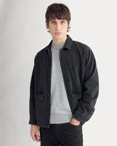 Denim Shacket | Washed Black