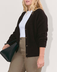 The Cocoon Cardigan in Plush Cotton | Black