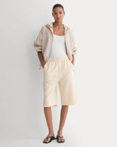 Lightweight Terry Long Shorts | Parchment